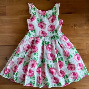 Janie and Jack White Pink Floral A-Line special Occassions Dress